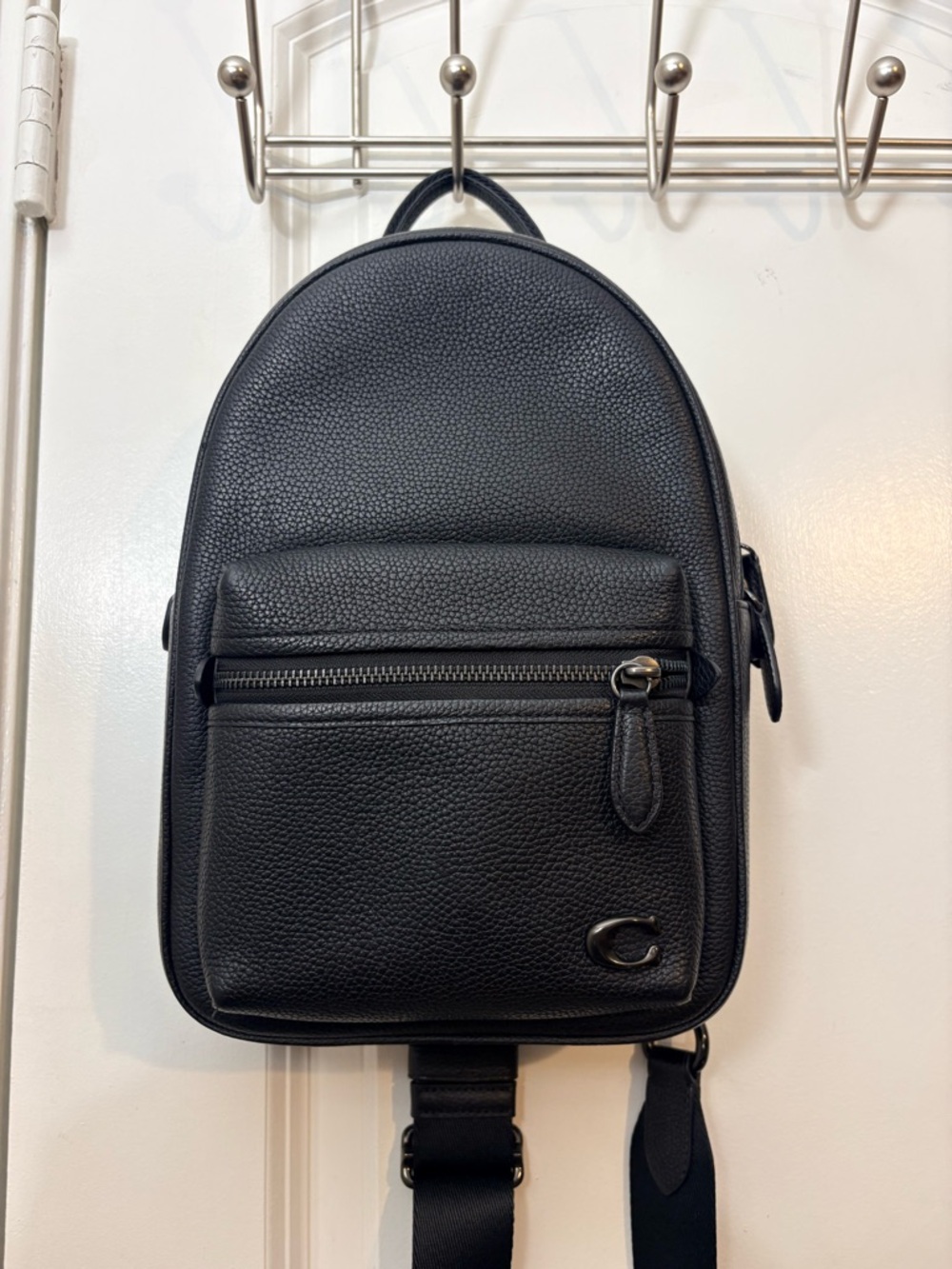 Coach Charter Pack Black Pebble Leather Sling (CP162) - Excellent - Picture 3 of 14